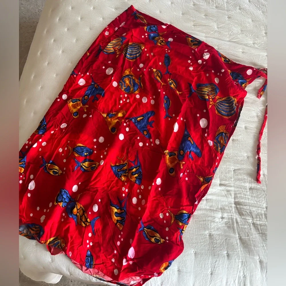 Wraparound skirt coverup